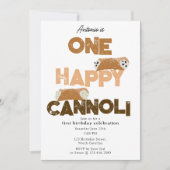 One Happy Cannoli Invite 1st First Birthday Cute Kaart (Voorkant)