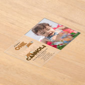 One Happy Cannoli Invite 1st  First Birthday Photo Acryl Uitnodigingen (Laagn)