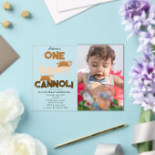 One Happy Cannoli Invite 1st  First Birthday Photo Acryl Uitnodigingen (Insitu (Huwelijk))