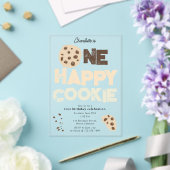 One Happy Cookie Invite 1st First Birthday Cute Acryl Uitnodigingen (Insitu (Huwelijk))
