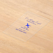 One happy Couple let's adventure begins wedding co Acryl Uitnodigingen (Laagn)