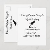 One happy Couple Let's Adventure begint bruiloft c Briefkaart (Voorkant / Achterkant)