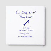 One happy Couple Let's Adventure begint bruiloft c Gastenboek (Achterkant)