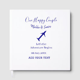 One happy Couple Let's Adventure begint bruiloft c Gastenboek