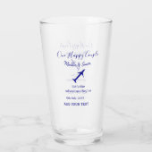 One happy Couple Let's Adventure begint bruiloft c Glas (Achterkant)