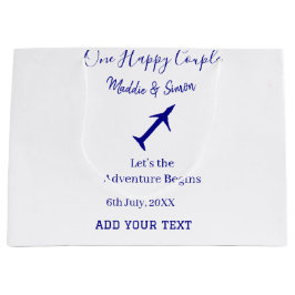 One happy Couple Let's Adventure begint bruiloft c Groot Cadeauzakje