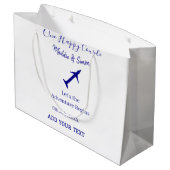 One happy Couple Let's Adventure begint bruiloft c Groot Cadeauzakje (Achterkant Gekanteld)
