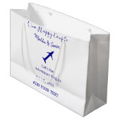 One happy Couple Let's Adventure begint bruiloft c Groot Cadeauzakje (Voorkant Gekanteld)