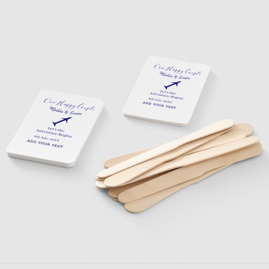 One happy Couple Let's Adventure begint bruiloft c Handwaaier (Niet-gemonteerd)