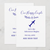 One happy Couple Let's Adventure begint bruiloft c Kaart (Voorkant / Achterkant)