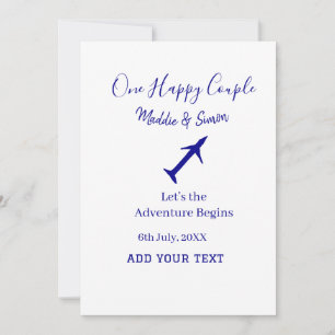 One happy Couple Let's Adventure begint bruiloft c Kaart