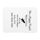 One happy Couple Let's Adventure begint bruiloft c Magneet (Horizontaal)