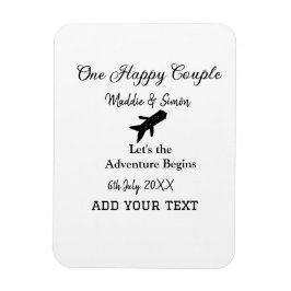 One happy Couple Let's Adventure begint bruiloft c Magneet