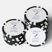 One happy Couple Let's Adventure begint bruiloft c Poker Chips (Opstapeling)