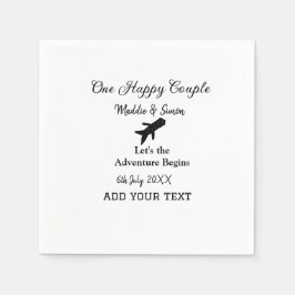 One happy Couple Let's Adventure begint bruiloft c Servet