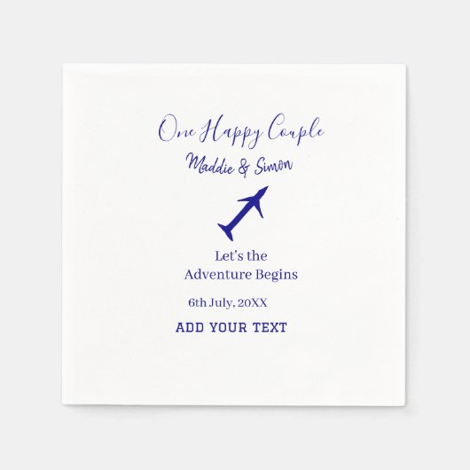 One happy Couple Let's Adventure begint bruiloft c Servet (Voorkant)