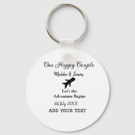 One happy Couple Let's Adventure begint bruiloft c Sleutelhanger