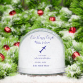 One happy Couple Let's Adventure begint bruiloft c Sneeuwbol (Kerstmis)