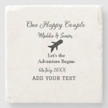 One happy Couple Let's Adventure begint bruiloft c