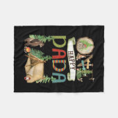One Happy Dada Camper First Birthday Camng Bear Fleece Deken (Voorkant (Horizontaal))