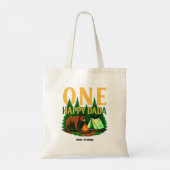 One Happy Dada Eerste Verjaardag Beer Camping Funn Tote Bag (Achterkant)