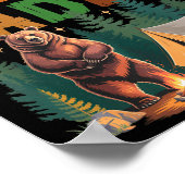 One Happy Daddy Camper 1st Birthday Camng Bear  Poster (Hoek)