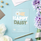 One Happy Daisy Invite 1st First Birthday Cute Acryl Uitnodigingen (Insitu (Huwelijk))