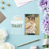 One Happy Daisy Invite 1st  First Birthday Photo Acryl Uitnodigingen (Insitu (Huwelijk))