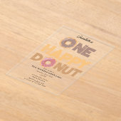 One Happy Donut Invite 1st  First Birthday Cute Acryl Uitnodigingen (Laagn)