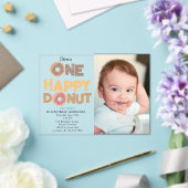 One Happy Donut Invite 1st First Birthday Photo Acryl Uitnodigingen (Insitu (Huwelijk))