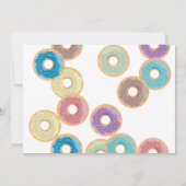 One Happy Donut Invite 1st  First Birthday Photo Kaart (Achterkant)