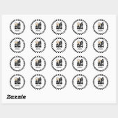 One Happy Dude 1e Verjaardag Ronde Sticker (Vel)