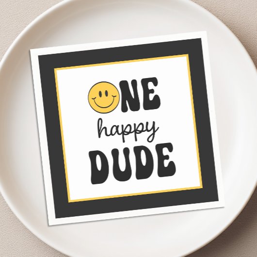 One Happy Dude 1e Verjaardag Servetten