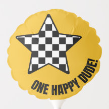 ONE Happy Dude Birthday Balloon