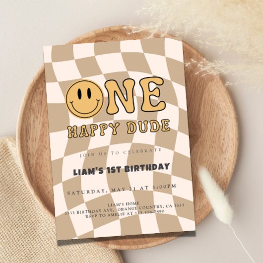 ONE HAPPY DUDE BIRTHDAY KAART