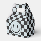 One Happy Dude Blue Happy Face Boy Eerste Verjaard Bedankdoosjes (Achterkant)