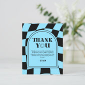 One Happy Dude BlueBoy 1st Birthday Bedankt Card (Staand voorkant)