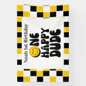 One Happy Dude Boy 1e Verjaardag Spandoek (Verticaal)