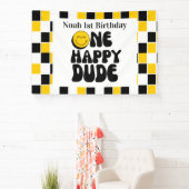 One Happy Dude Boy 1e Verjaardag Spandoek (Insitu)