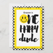 One Happy Dude Boys eerste verjaardagsfeestje Kaart (Voorkant)