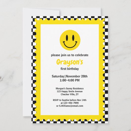 One Happy Dude Boys eerste verjaardagsfeestje Kaart (Achterkant)