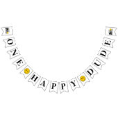 One Happy Dude Boy's Retro 1st Birthday Vlaggetjes (Alle)