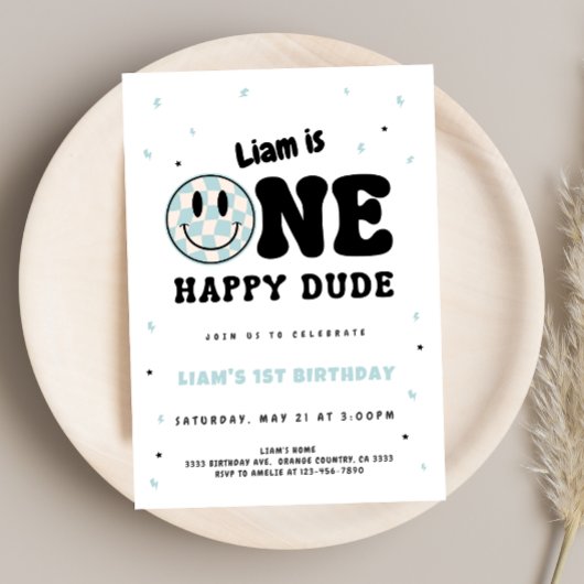 One Happy Dude Checkered Kaart