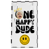 One Happy Dude Custom Foto Eerste Verjaardag Klein Cadeauzakje (Voorkant)