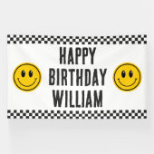 One Happy Dude Eerste Verjaardag Grote Banner (Horizontaal)