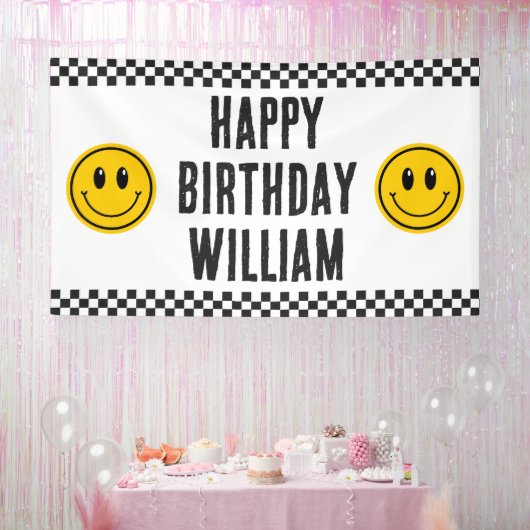 One Happy Dude Eerste Verjaardag Grote Banner (Feest)