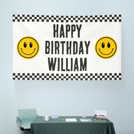 One Happy Dude Eerste Verjaardag Grote Banner (Beurs)