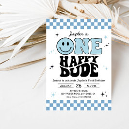 One Happy Dude - Leuke 1e verjaardag jongensfeestj Kaart