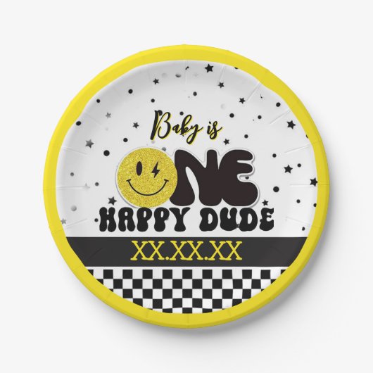 One Happy Dude Papieren Bordje (Voorkant)