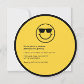 "One Happy Dude" Retro 1e verjaardagsfeestje Kaart (Achterkant)